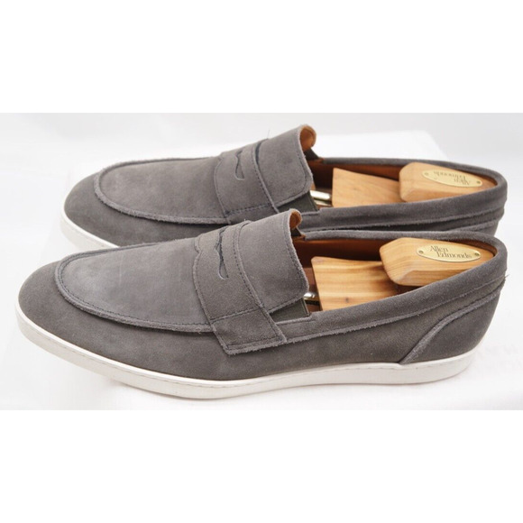 Allen Edmonds Men\'s Gray Suede Penny Slip-On Loafers main image 10
